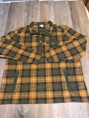 Duluth Trading Co. XL Relaxed Fit Plaid Pullover Fleece Shirt